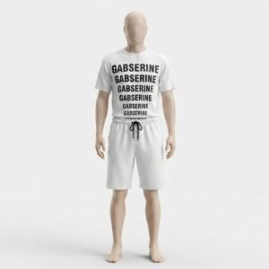 Gabserine Cascade Mesh Set in White