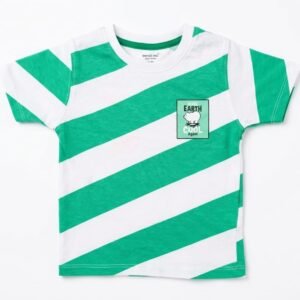 Kids' "Make Earth Cool Again" Diagonal Stripe Tee