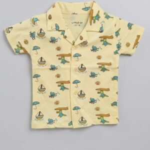 Kids' "Enjoy the Sea" Coat Polo Shirt (Yellow)