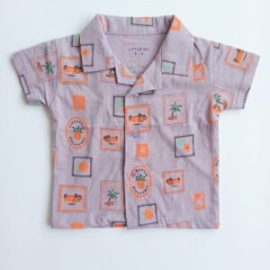 Kids' Tropical Stamp Coat Polo Shirt