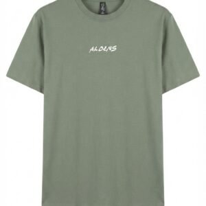 ALDENS Script Logo Tee in Olive Green