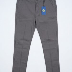 Men's Premium Slim-Fit Charcoal Gray Chino Trousers