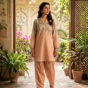 Sapphire Peach Polka Romance 2pc